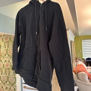 Black Zip Up Sweatshirt with Hood
